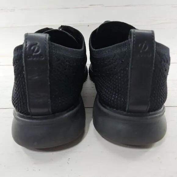 Cole Haan 2 ZeroGrand Stitchlite Wingtip‎ Oxford Men 12 Lazer Black Shoes C28527