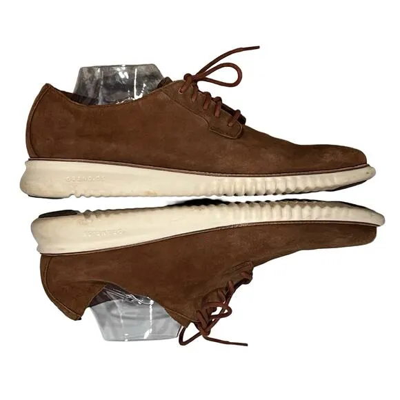 COLE HAAN 2.Zerogrand Oxfords Men's 13M Brown Suede Derby Lace-Up Sneaker Shoes