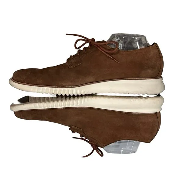 COLE HAAN 2.Zerogrand Oxfords Men's 13M Brown Suede Derby Lace-Up Sneaker Shoes