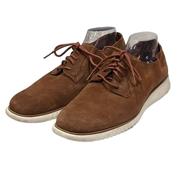 COLE HAAN 2.Zerogrand Oxfords Men's 13M Brown Suede Derby Lace-Up Sneaker Shoes