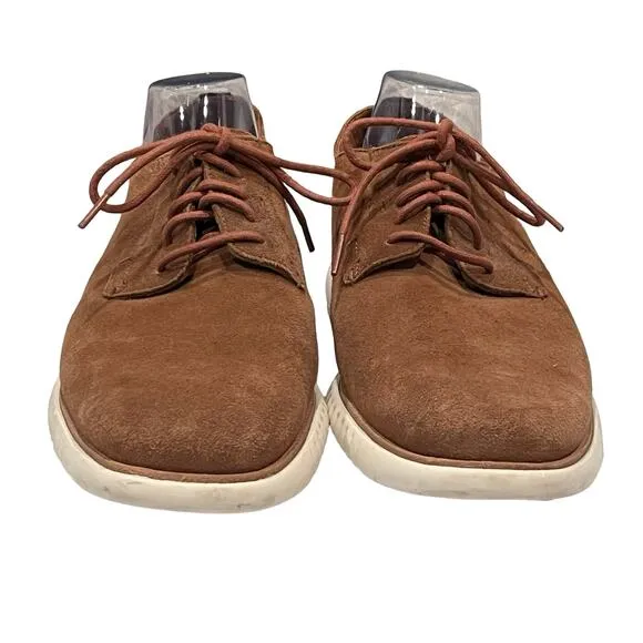 COLE HAAN 2.Zerogrand Oxfords Men's 13M Brown Suede Derby Lace-Up Sneaker Shoes