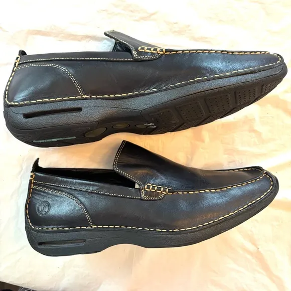 Cole Haan Black Driving leather loafers Moccasins Nike Air soles SZ 11 M NWOT