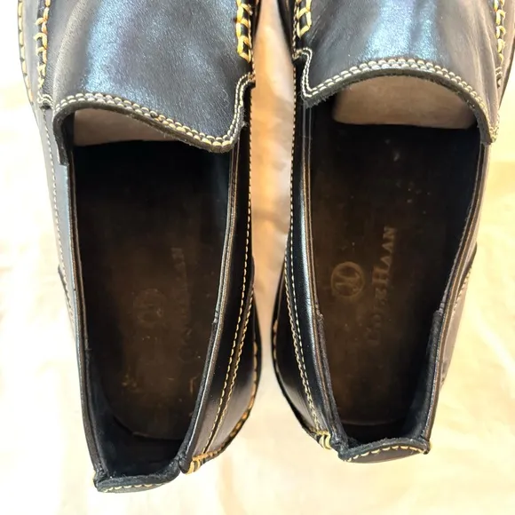 Cole Haan Black Driving leather loafers Moccasins Nike Air soles SZ 11 M NWOT