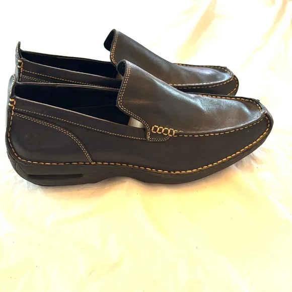Cole Haan Black Driving leather loafers Moccasins Nike Air soles SZ 11 M NWOT