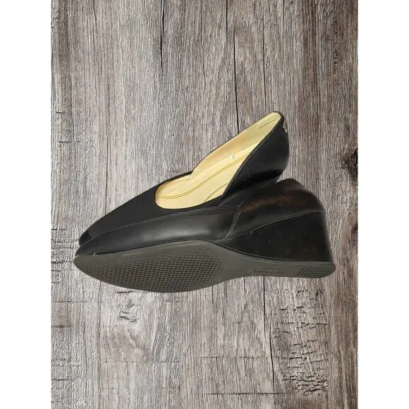Cole Haan black wedge soft side women’s shoes. Size 10