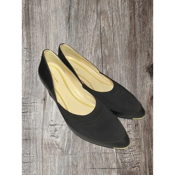 Cole Haan black wedge soft side women’s shoes. Size 10