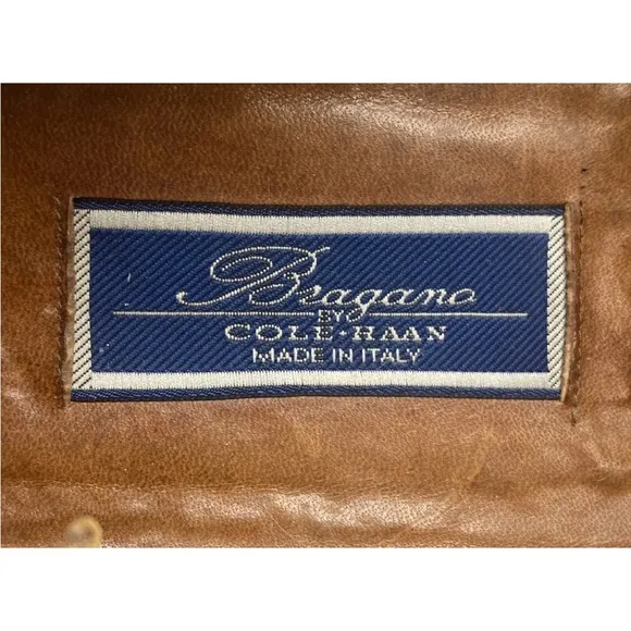 Cole Haan Bragano BrownTassel Woven Leather LoafersItaly Dress Shoes Mens 11