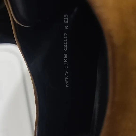 Cole Haan Carter Grandos Plain Toe Suede Chestnut Brown Derby Dress Shoes 11.5