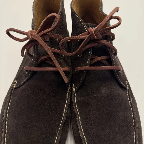 Cole Haan Chukka Moccasin Driver Sole Boots Brown Suede 13 Lace Up Shoes