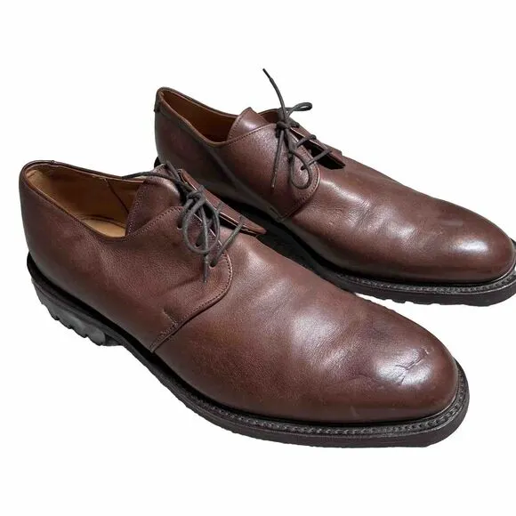 Cole Haan Country Heath Brown Leather Shoes Mens 12 Narrow Lace Up Commando Sole