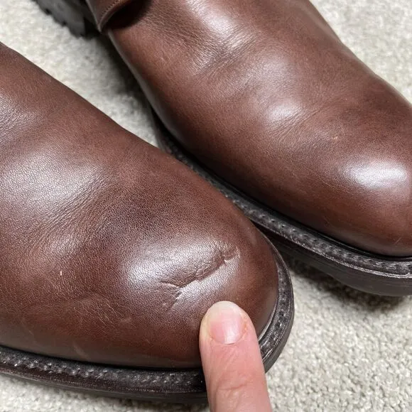 Cole Haan Country Heath Brown Leather Shoes Mens 12 Narrow Lace Up Commando Sole
