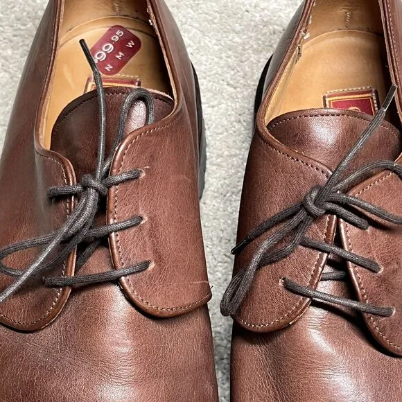 Cole Haan Country Heath Brown Leather Shoes Mens 12 Narrow Lace Up Commando Sole