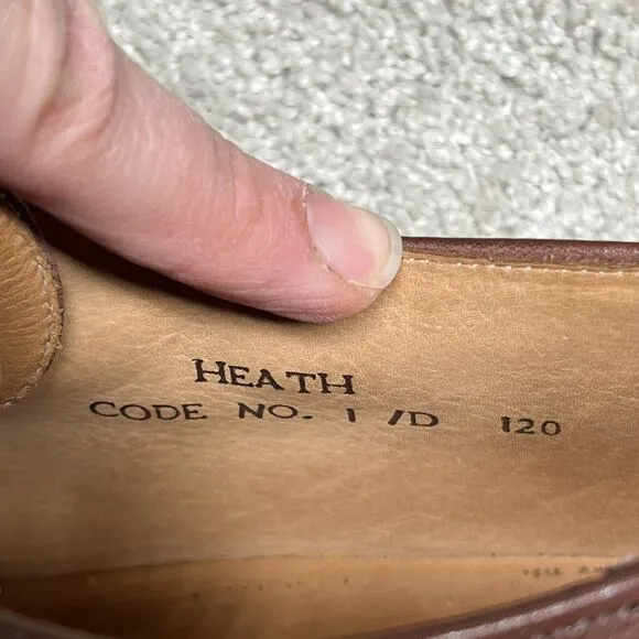 Cole Haan Country Heath Brown Leather Shoes Mens 12 Narrow Lace Up Commando Sole