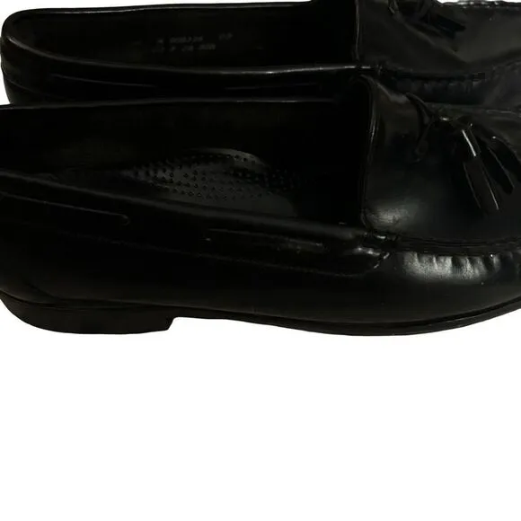 Cole Haan Dress Tassel Loafers Mens  Size 10  Black  Slip On Shoes Leather  City