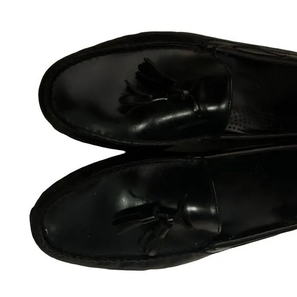 Cole Haan Dress Tassel Loafers Mens  Size 10  Black  Slip On Shoes Leather  City