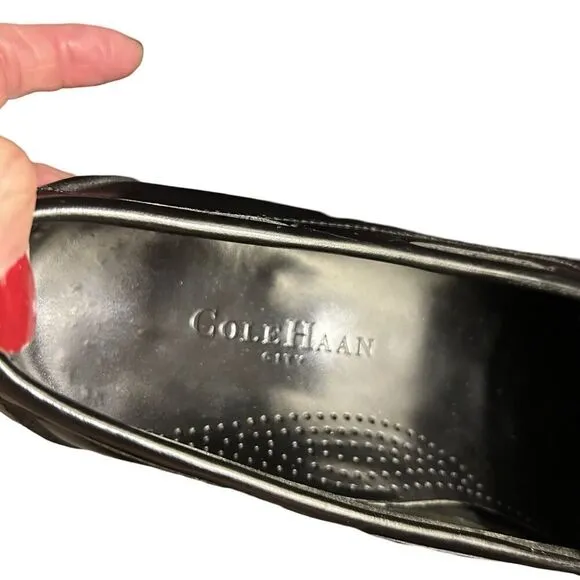 Cole Haan Dress Tassel Loafers Mens  Size 10  Black  Slip On Shoes Leather  City