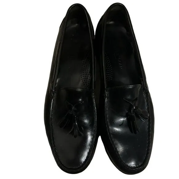 Cole Haan Dress Tassel Loafers Mens  Size 10  Black  Slip On Shoes Leather  City