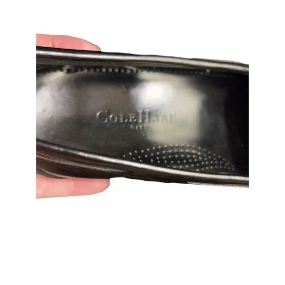 Cole Haan Dress Tassel Loafers Mens  Size 10  Black  Slip On Shoes Leather  City