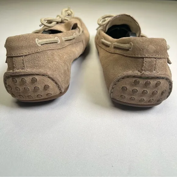 Cole Haan Driving Shoes Loafers Sz 10.5 M  Beige Suede Lace Up Casual Shoes