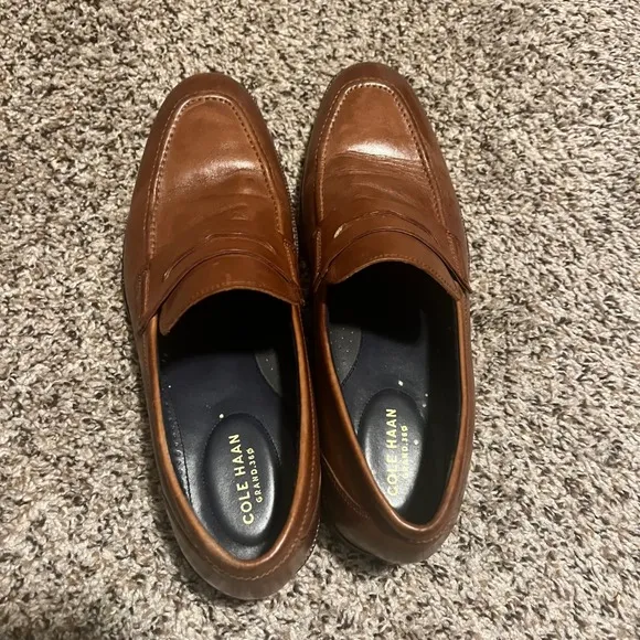 Cole Haan Grand 360 Penny Loafers Leather Dress Shoes Comfort Brown 9.5M