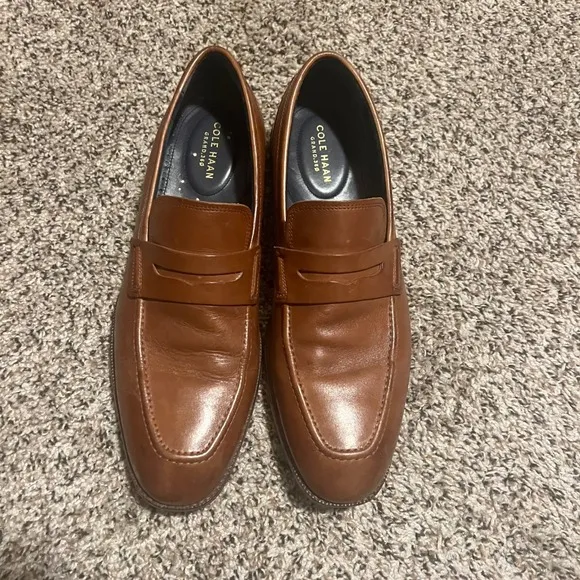 Cole Haan Grand 360 Penny Loafers Leather Dress Shoes Comfort Brown 9.5M
