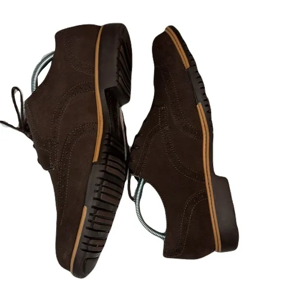 Cole Haan Grand OS 9 Brown Suede Wing Tip Oxford Dress Shoes Academia Derby