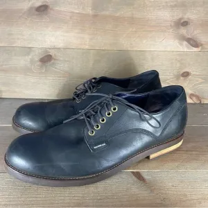 cole haan grand plain toe mens size 13 shoes black leather comfort oxfords