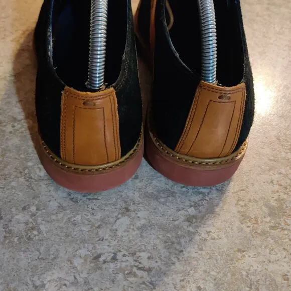 Cole Haan Great Jones Saddle Suede Lace Up Black Brown Men's 9.5 M ( Clean )