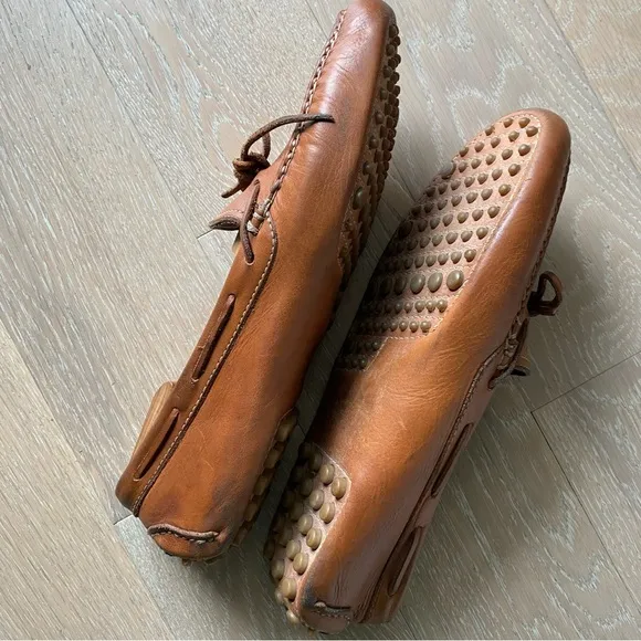 Cole haan gunnison cognac brown leather driving moccasin loafers shoes men 12 M