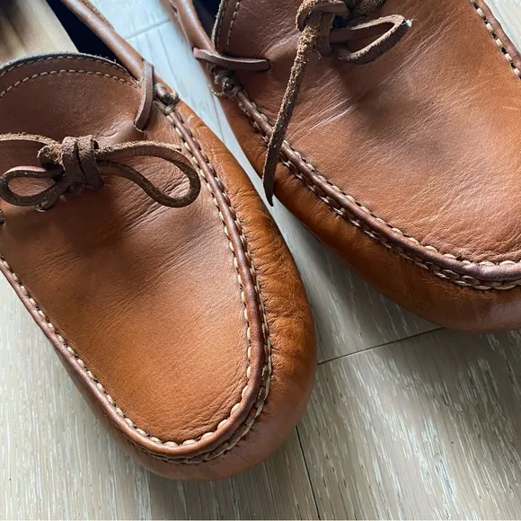 Cole haan gunnison cognac brown leather driving moccasin loafers shoes men 12 M