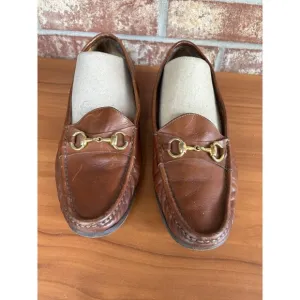 Cole Haan Men Brown Leather Horsebit Loafers Made in Italy Size 9 M