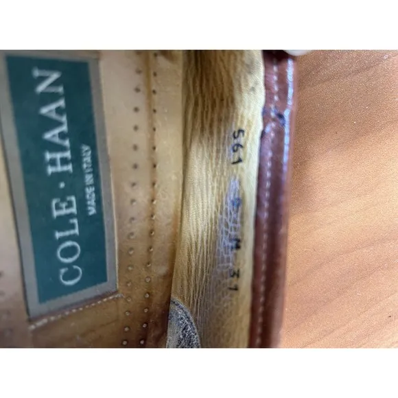 Cole Haan Men Brown Leather Horsebit Loafers Made in Italy Size 9 M