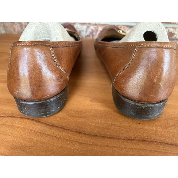 Cole Haan Men Brown Leather Horsebit Loafers Made in Italy Size 9 M