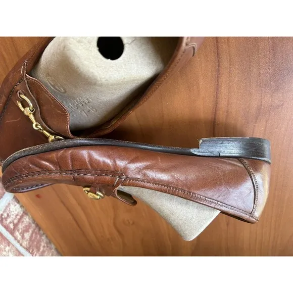 Cole Haan Men Brown Leather Horsebit Loafers Made in Italy Size 9 M