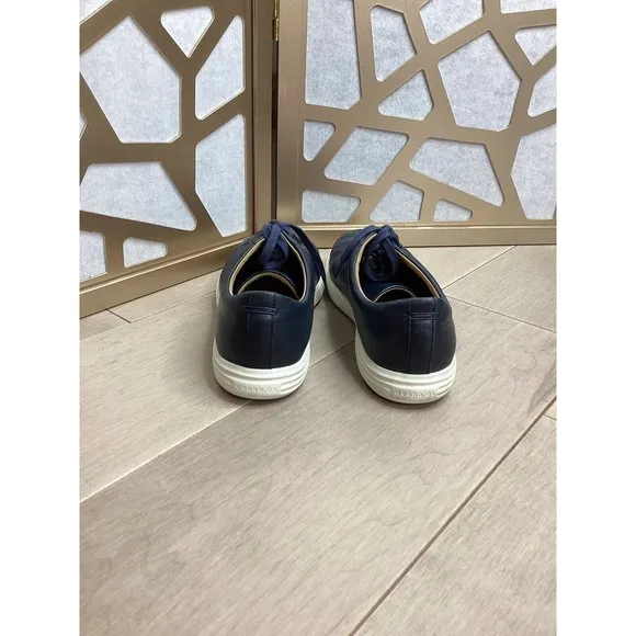 Cole Haan Men Grand Crosscourt II Sneaker Navy Leather Brnsh 12 M Shoes