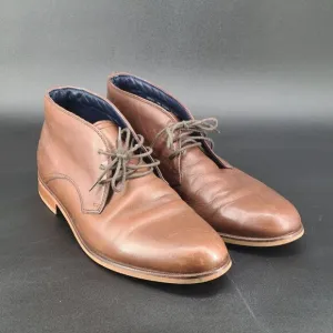 Cole Haan Men Leather Brown Lace Up Chukka Boot Shoes C10895 Size 10M
