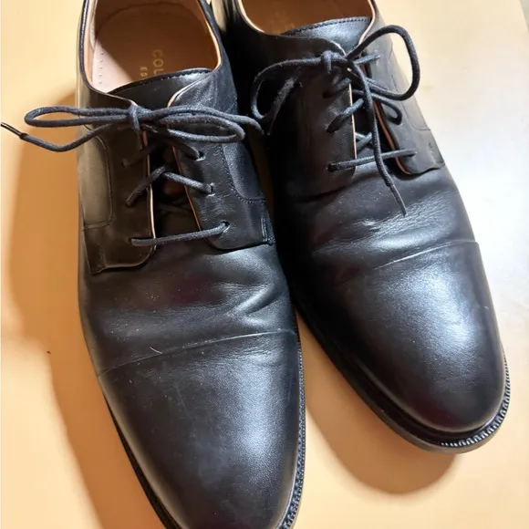 Cole Haan Men's Black Leather Oxford Shoes