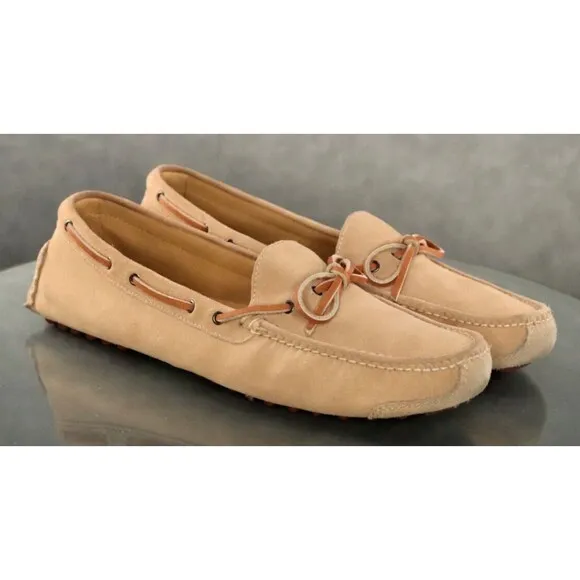 Cole Haan Men's Moccassins Driving Loafers Shoes Size 13 D Suede Tan C12463
