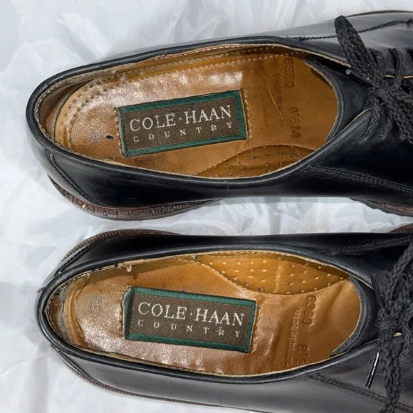 Cole Haan Men's Size 8.5 M Black Leather Oxford Casual Lace Up Shoes 6360