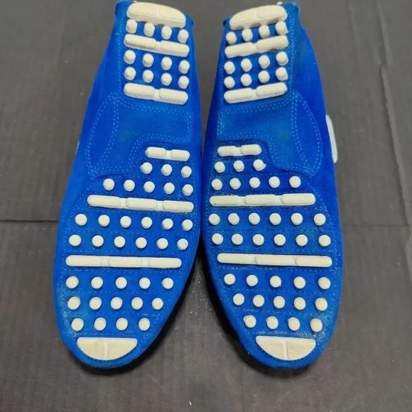 Cole Haan   Nike Air Colab Blue Leather Suede Loafers Mens Shoes Size 11.5