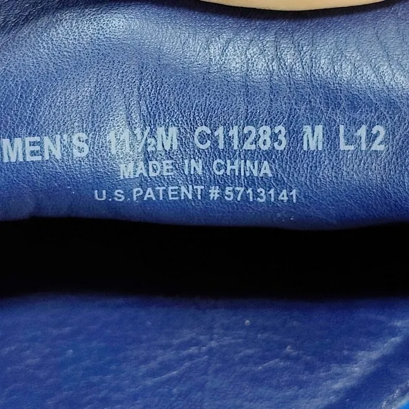 Cole Haan   Nike Air Colab Blue Leather Suede Loafers Mens Shoes Size 11.5