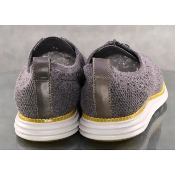 Cole Haan Original Grand $150 Men's Wingtip Knit Casual Shoes Sz 9.5 Gray C31070