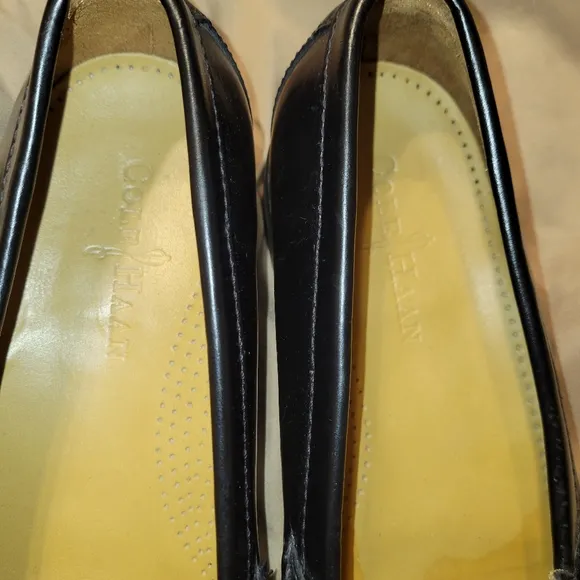 Cole Haan Pinch Buckle Kiltie Munk Strap Loafers Black Shoes 12D