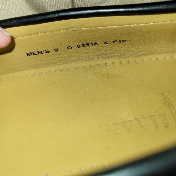 Cole Haan Pinch Buckle Kiltie Munk Strap Loafers Black Shoes 12D