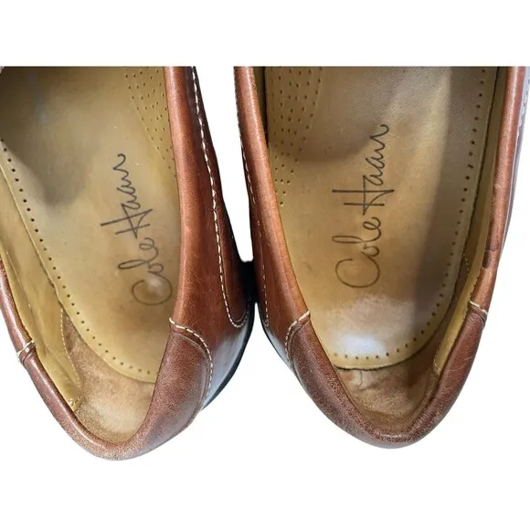 Cole Haan Santa Barbara Loafers Mens  Brown Leather Dress Shoes Slip On 10