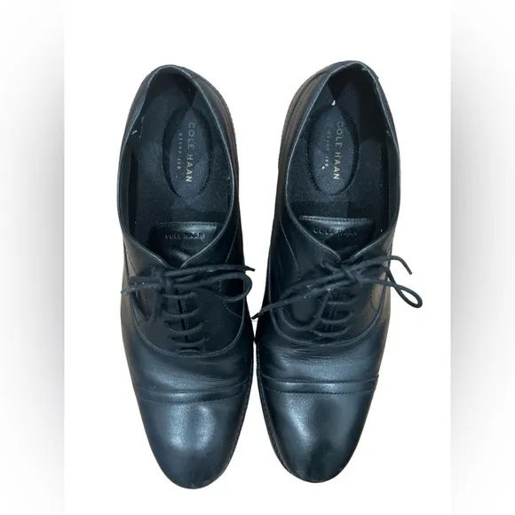 Cole Haan Sawyer Oxford Cap Toe Black Dress‎ Shoes Men's Size 12M Style C35106