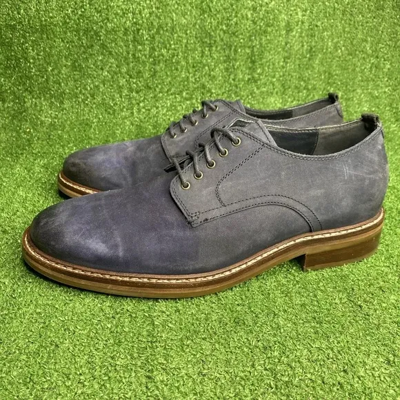 Cole Haan Shoes Frankland Grand Plain Toe Oxford Navy C31421 Men Size 9.5
