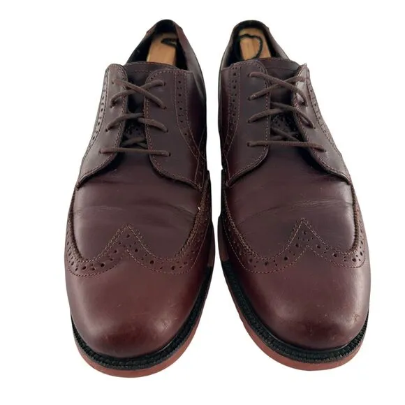 Cole Haan Shoes Mens 12M Brown Leather Zerogrand Wingtip Oxford Comfort