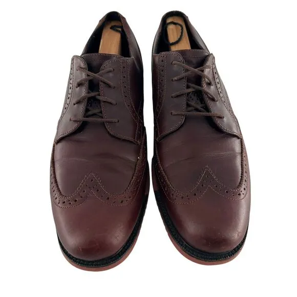 Cole Haan Shoes Mens 12M Brown Leather Zerogrand Wingtip Oxford Comfort