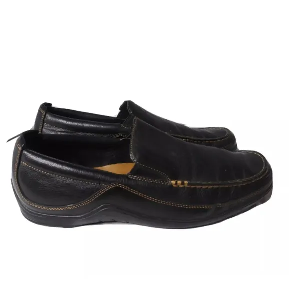 Cole Haan  Tucker Venetian Loafers Men's Size 10 Shoes Black &amp; Brown Leather